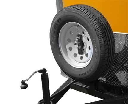 Front mounted Spare Tire Carrier